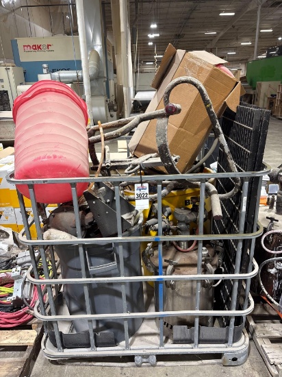 Assorted Spray Finishing Equipment Parts & Accessories in IBC Cage
