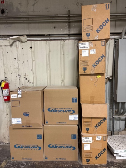 Assorted HVAC Pleated Air Filters — Airflow Inc. & Koch, MERV 10, 20x25x2