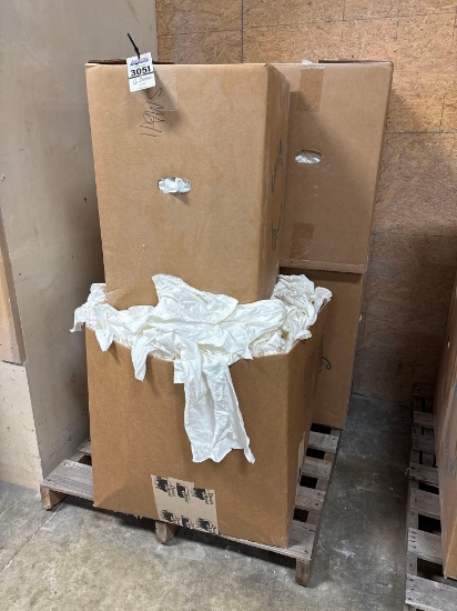 Boxes of White Wiping Rags