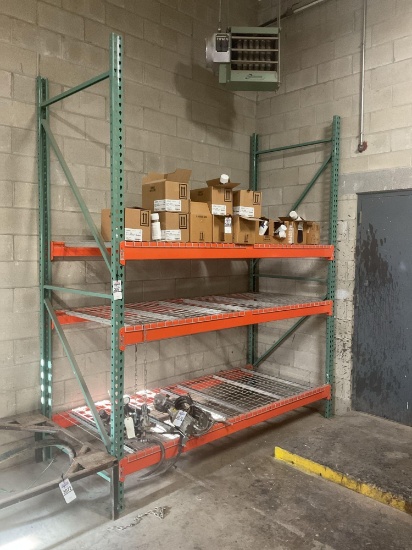 Pallet Rack Shelving Unit with Wire Deck Shelves, 3-Level