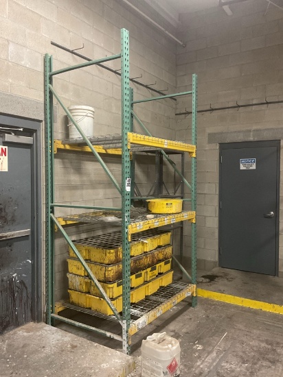 Pallet Rack Shelving Unit with Wire Deck Shelves, 3-Level