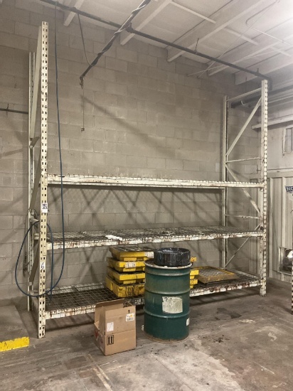 Pallet Racking Shelving Unit, 3-Tier Wire Deck, Industrial Storage Rack