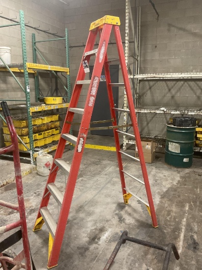 8' Werner Fiberglass A-Frame Step Ladder
