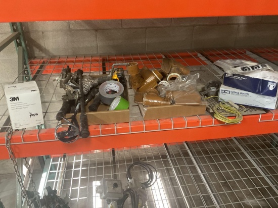 Assorted Shop Supplies: 3M PPS 16001 Paint Prep System, Uline Nitrile Gloves, Tape, Fittings & Hardw