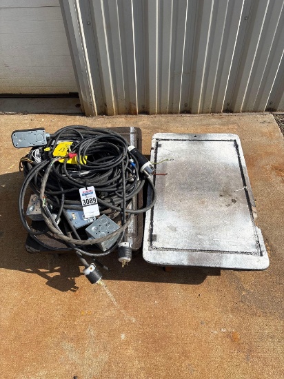 Assorted Electrical Cords with (2) Wheeled Dollies