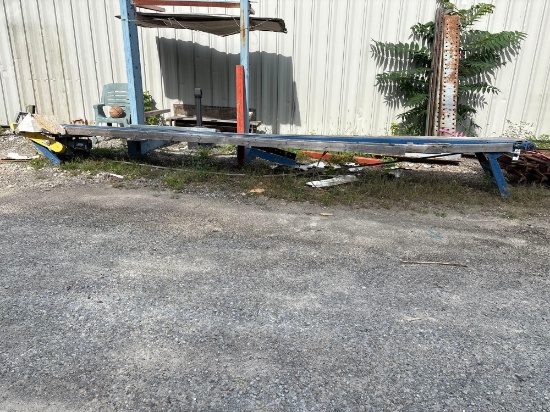 Flat Belt Conveyor with Drive Motor, Condition Unknown