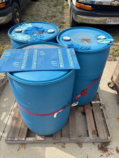 (3) GE Current 55-Gallon Alcohol Antiseptic 80% Hand Sanitizer Drums