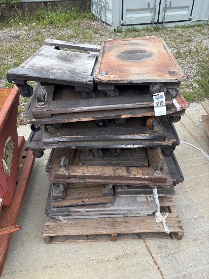 (8) Heavy-Duty Wood & Steel Wheeled Furniture Dollies