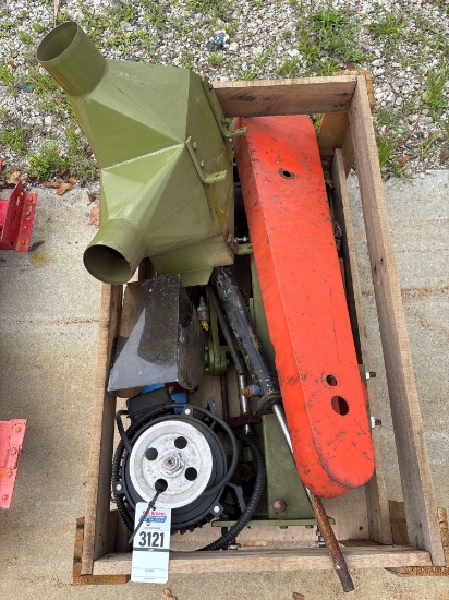 Crate Lot- Dust Collector Parts, Belt Guard, Air Cylinder