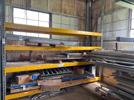 Yellow Heavy-Duty Pallet Racking Unit, 4-Level, DOES NOT INCLUDE CONTENTS