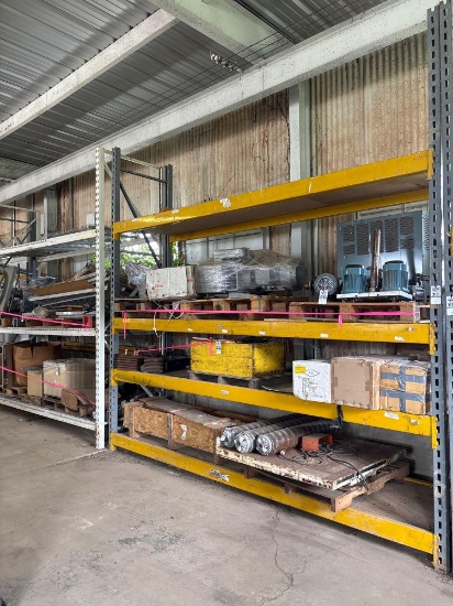 Yellow Heavy-Duty Pallet Racking Unit, 4-Level, DOES NOT INCLUDE CONTENTS