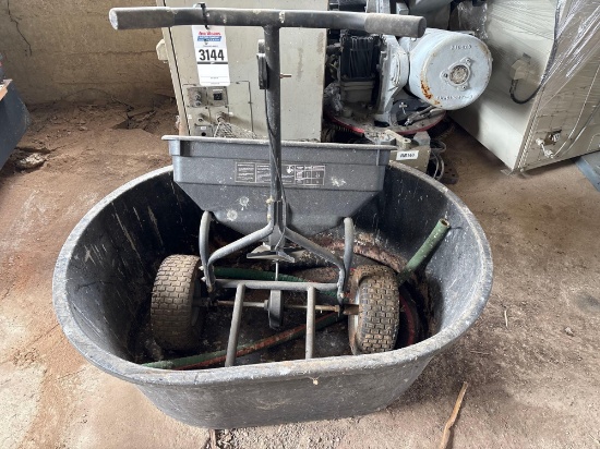 GroundWork Pro Series Walk-Behind Broadcast Spreader with Utility Tub