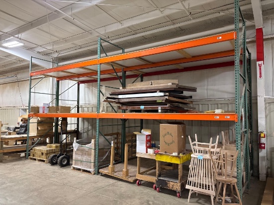 (4) Pallet Rack Sections, 12' Uprights & 12' Beams