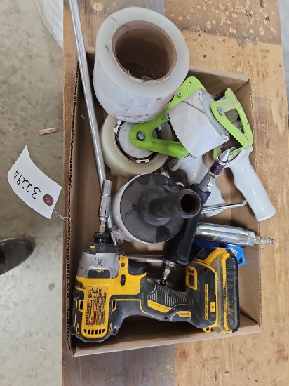DeWalt DCF887 20V Max XR Cordless Impact Driver with Uline H-995 Inflator Gun & Assorted Tools