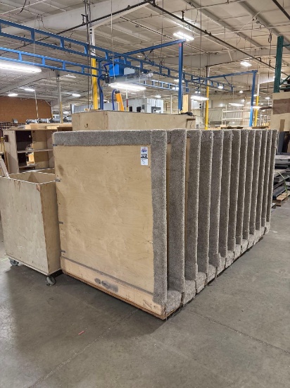 Carpet-Lined Plywood Parts Storage Carts and Shelving Units
