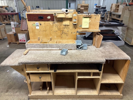 Workbench with Pegboard Back Panel, Drawers & Open Storage