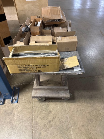 Assorted Under-Cabinet Lighting Components & Power Transformers on Rolling Cart
