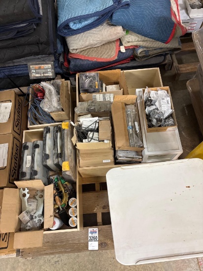 Assorted Hardware, Tools & Supplies: Sartorius Scale, Tool Cases, Mirka Abrasives, Amerock Hardware
