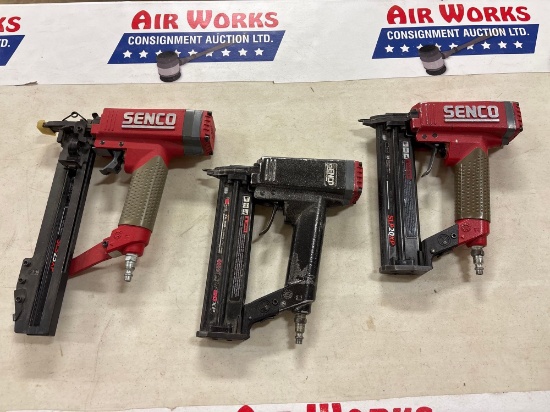 (2) Senco SLP20XP 18 GA Brad Nailers with Senco SLS25XP 18 GA Stapler