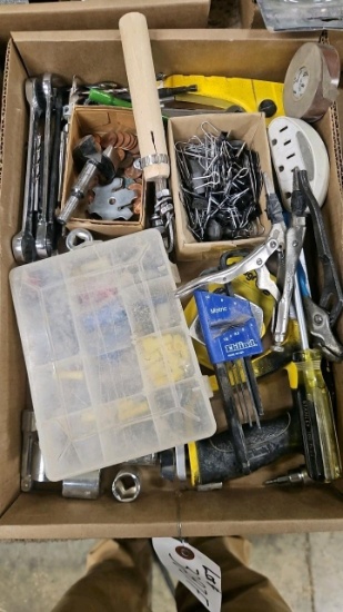 Assorted Hand Tools & Hardware: Wrenches, Sockets, Clamps, Hex Keys, Screwdrivers & More