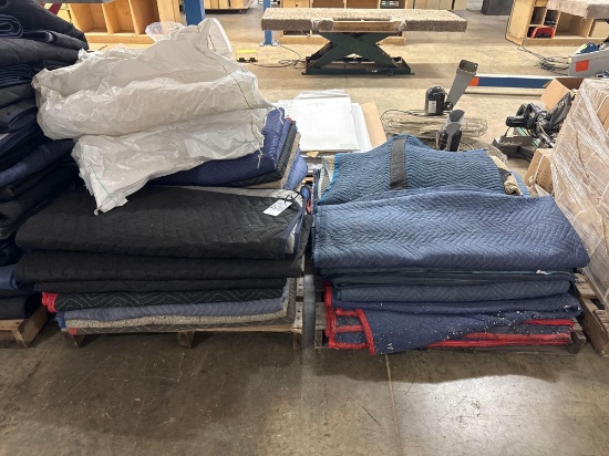 Assorted Moving Blankets and Uline Industrial Dunnage Bags, Moving Pads