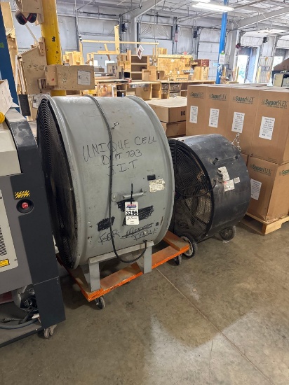 TPI Industrial PB 36-D 36" Portable Drum Fan with Dayton 3F301E 30" Mobile Circulator