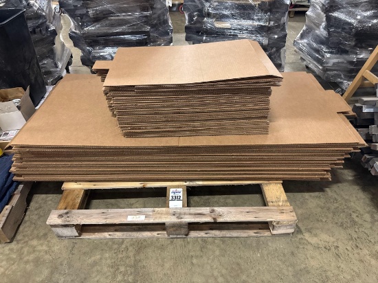 Assorted Corrugated Cardboard Sheets, 2 Sizes, Pallet Lot