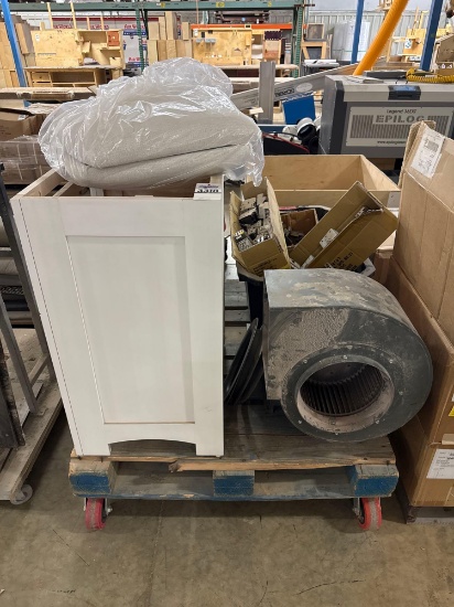 Centrifugal Blower with Dayton 31TT16 3/4 HP Industrial Motor & Assorted Electrical Components