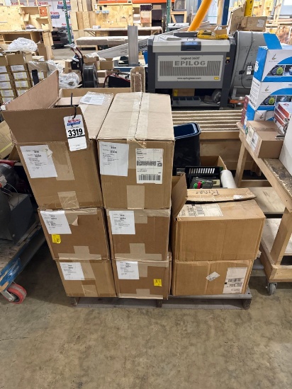 Assorted Office Supplies & Signage: Parking Signs, Binders, Servo Drive, Surge Protectors