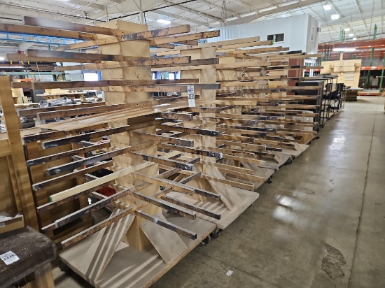 (5) WoodenPanel Drying Racks on Casters