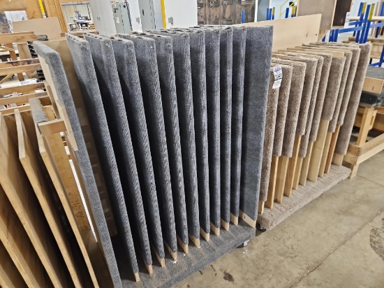 (2) Rolling Carpet Padded Panel Carts