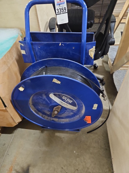 Uline Strapping Cart with Poly Strapping Coil and Assorted Steel Buckles/Clips