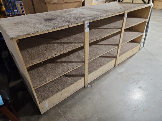 Carpet-Lined Wooden Work Station