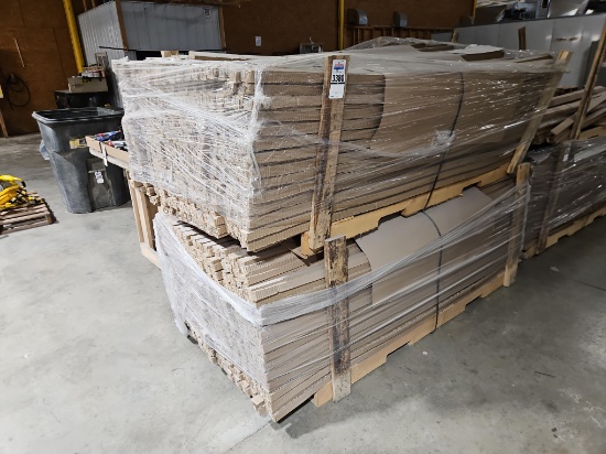 (2) Pallets Skybox Packaging Corrugated U-Channel 2-Ply Andersoft Lined 82"