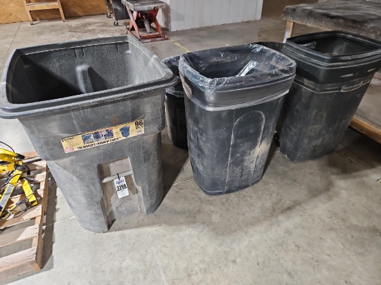 Trash Cans: Toter 96-Gal, Rubbermaid Brute, Trash Master,