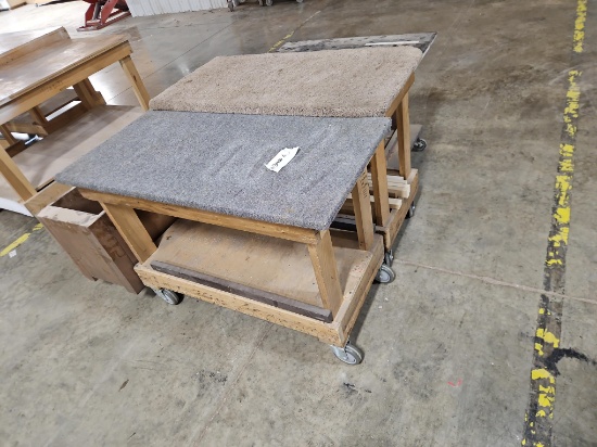 (3) Assorted Wheeled Shop Carts & Storage Box