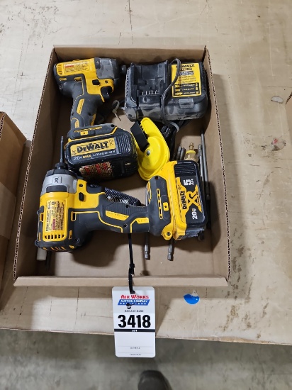 DeWalt DCF887 20V Max XR Cordless Impact Drivers with Batteries and DCB112 Charger