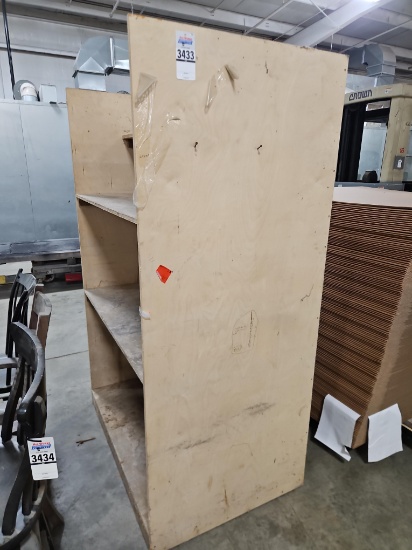 Plywood Open-Shelf Storage Cabinet, 3-Shelf