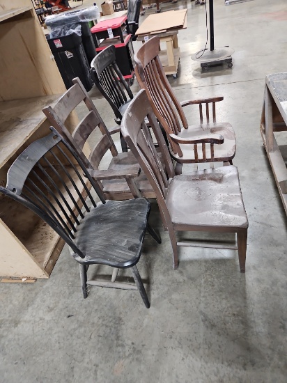 (10) Assorted Wooden Dining Chairs