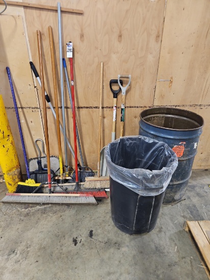 Push Brooms, Shovels, Mop, Dustpans, Trash Cans, Steel Drum