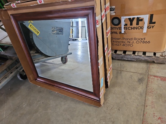 (3) Cosmopolitan Tall Medium Wall Mirrors, Wood Frame, 46 x 40 in