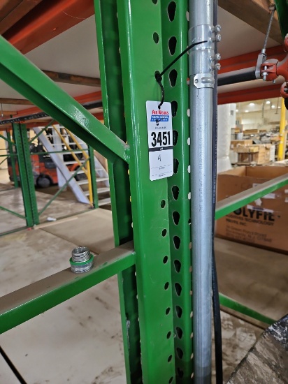 (4) Pallet Rack Sections, 12' Uprights & 12' Beams