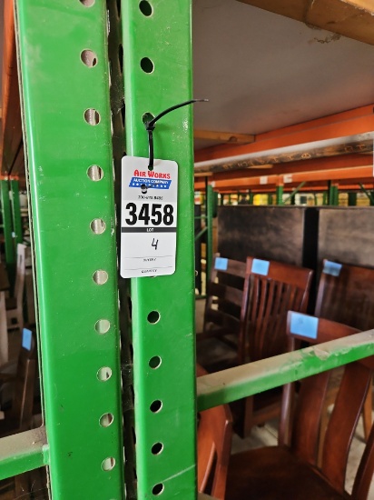 (4) Pallet Rack Sections, 12' Uprights & 12' Beams