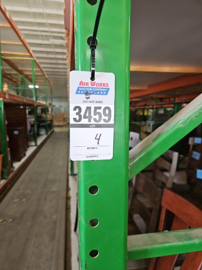 (4) Pallet Rack Sections, 12' Uprights & 12' Beams