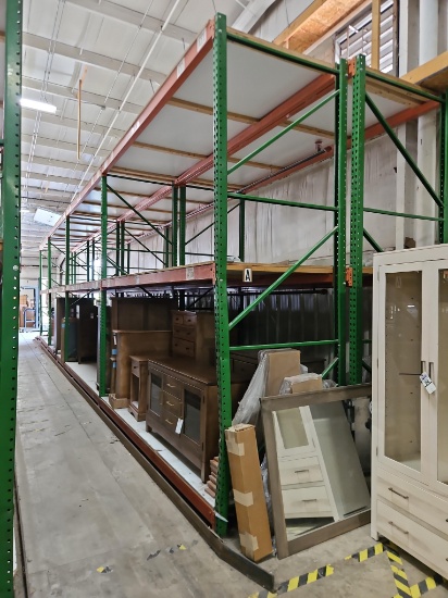(4) Pallet Rack Sections, 12' Uprights & 12' Beams