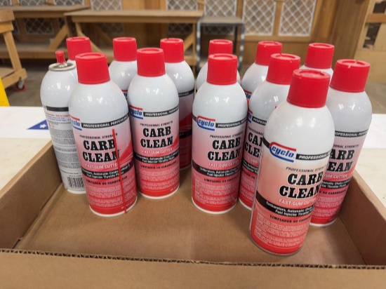 12 Cyclo Carb Clean Carburetor Cleaner Aerosol Cans