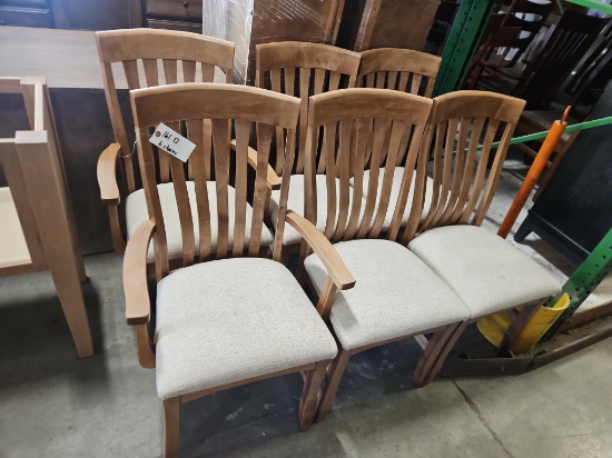 6 - Maple Chairs w/Cushions