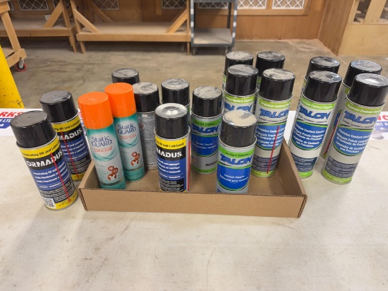 Aerosol Shop Supply Lot, Talon Contact Cleaner, Ormadus Penetrating Oil & Static Guard