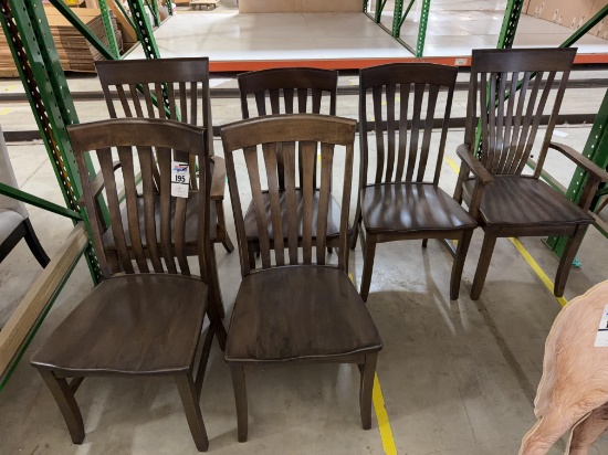 6 Maple Chairs, 4 Side Chairs and 2 Captains