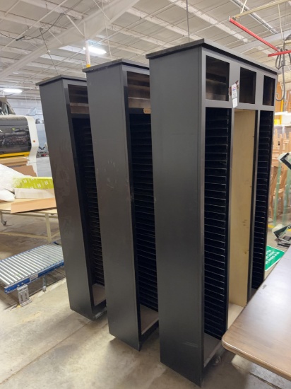 3 Maple 48" x 77" Display Cabinets